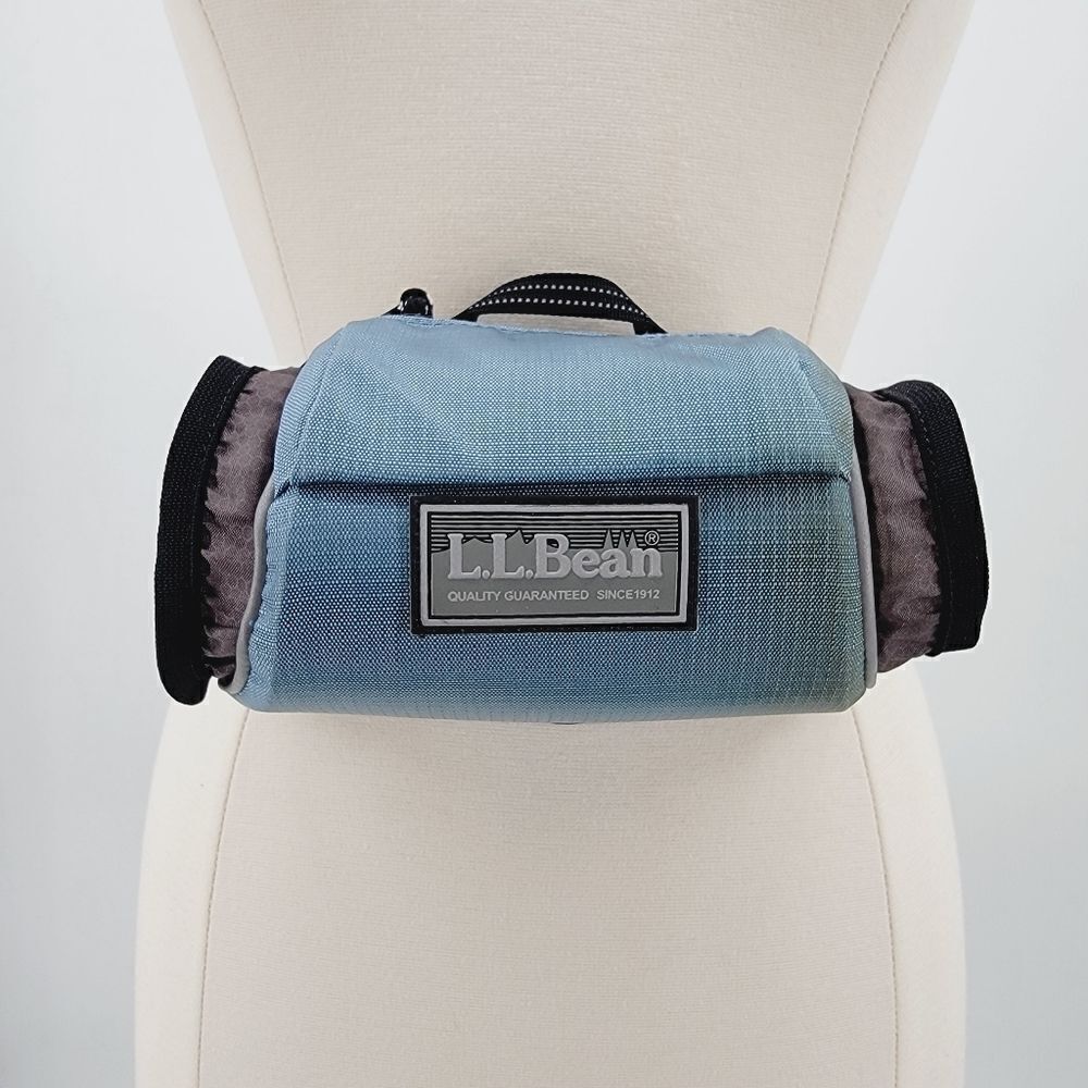 L.L. Bean Vintage Blue Hiking Outdoor Travel Yoga Water Bottle Holder